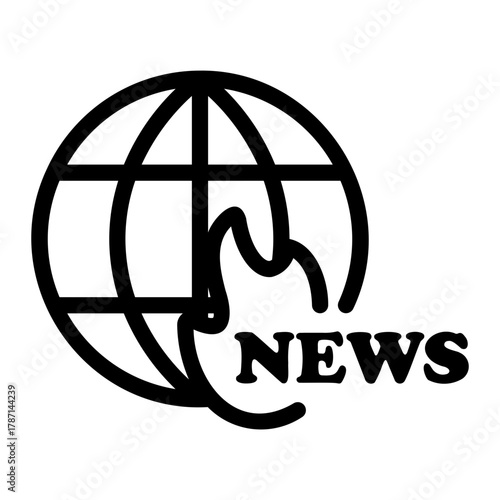 world news Line Icon