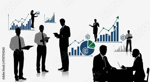 Business Professionals Analyzing Data and Charts in a Meeting.