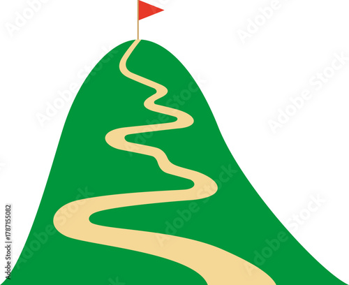 山頂へつづく山道