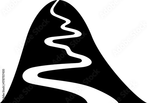 山頂へつづく山道