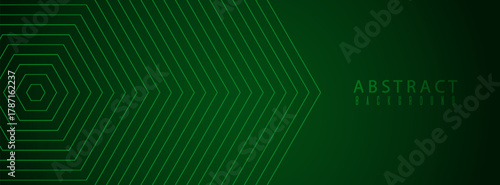 Green Futuristic Abstract Background with Triangular Line Pattern. Futuristic Technology Concept. Suit for bussines, banners