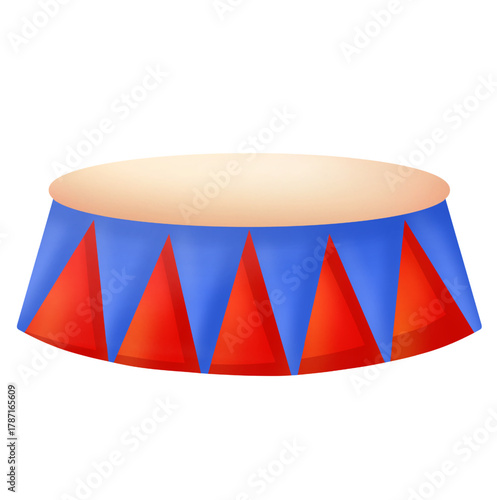 Ring Master Circus Stage Illustration Isolated on White Background
