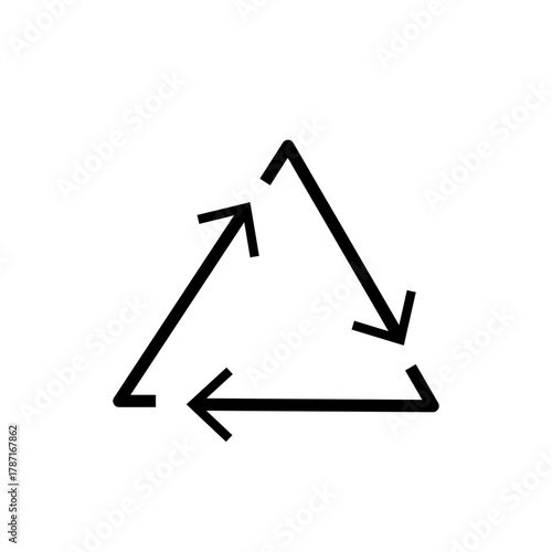 循環・還元・リサイクルシンボルのシンプルアイコン