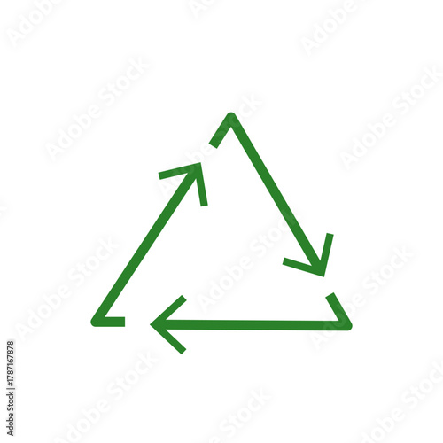 循環・還元・リサイクルシンボルのシンプルアイコン