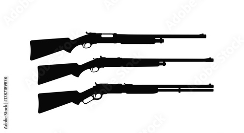 Silhouette of hunting rifles ideal for designs and creative projects