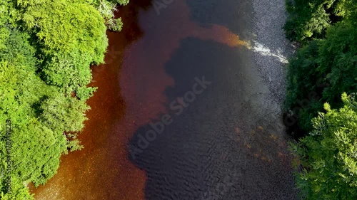 Wallpaper Mural Aerial Drone Flight Over Scottish Highlands River and Forest Torontodigital.ca