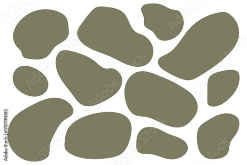 Abstract organic blob shapes vector set. Modern liquid amoeba forms. Minimalist irregular random ink spots for contemporary design. Simple geometric graphic pattern elements