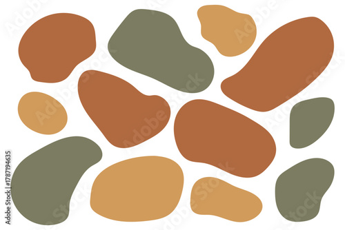 Abstract organic blob shapes vector set. Modern liquid amoeba forms. Minimalist irregular random ink spots for contemporary design. Simple geometric graphic pattern elements