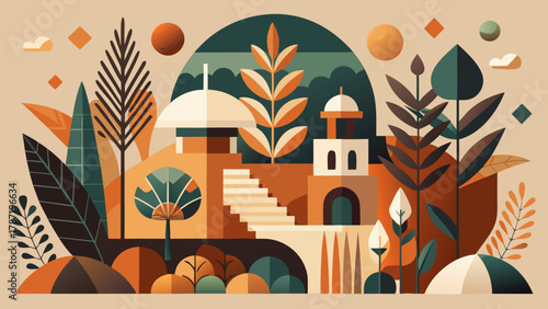 autumn landscape with trees