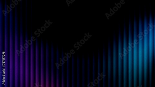 dark abstract futuristic purple and cyan color split over glowing vertical stripes
