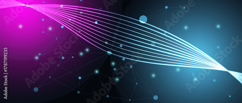 Cyberpunk Gradient Background  Modern Information Flow Design