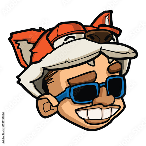 Cartoon Character Vibrant Street Graffiti Art 