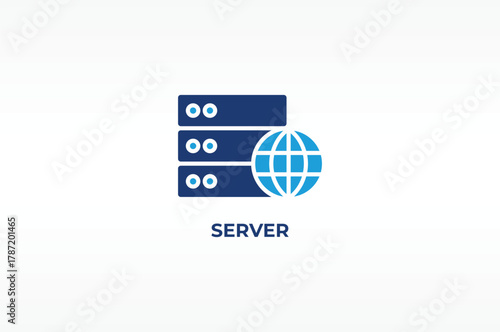 SERVER vector, icon or logo sign isolated symbol illustration