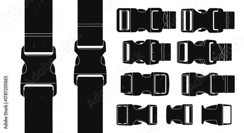 Black buckle collection perfect for your gear and outdoor equipment needs