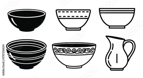 Elegant assortment of decorative bowl designs for your creative project