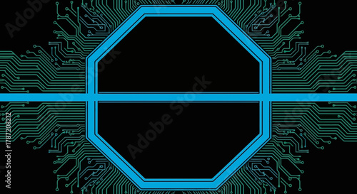 Digital circuit board background technology vector illustration
