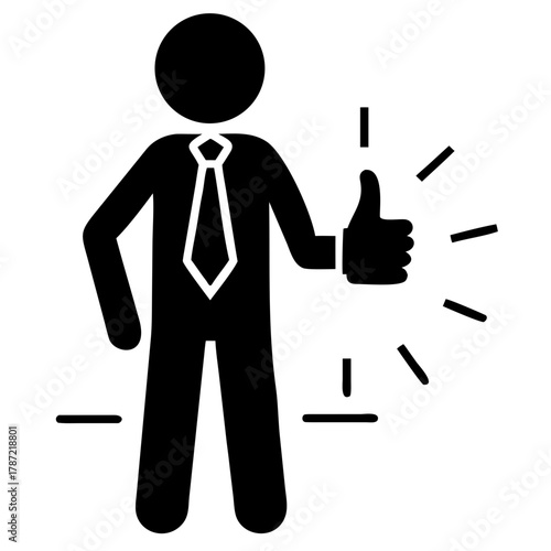Businessman Silhouette Giving Thumbs Up Success Sign, success, businessman, silhouette, motivation