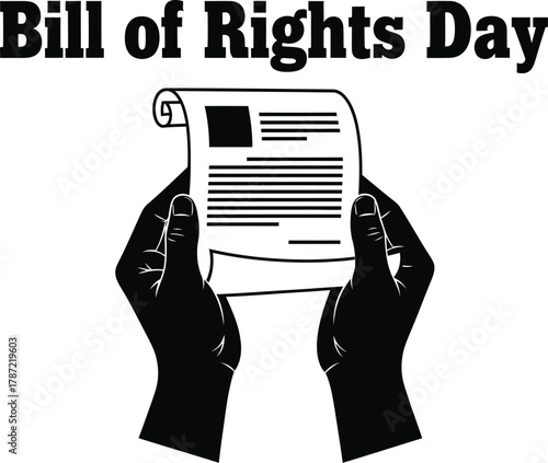 Bill of Rights Day with hands holding document
