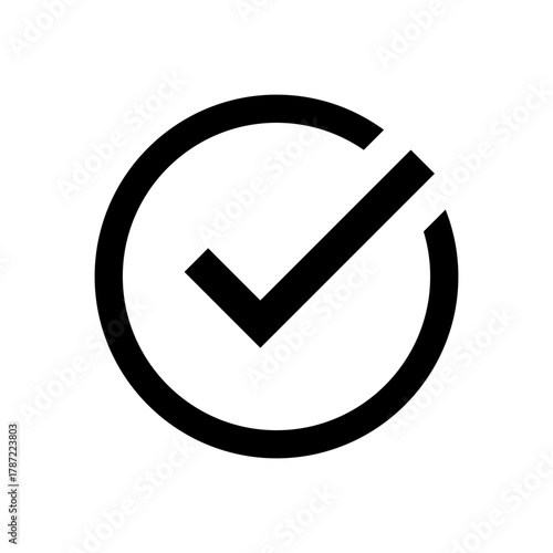 Canvas Print Checkmark icon in a circle