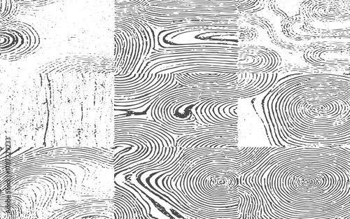 Mixed hand drawn crosshatch textures pack with lines swirls dots drops and fingerprint patterns.