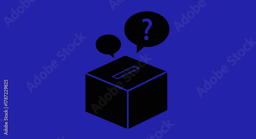 Election voting box question mark concept vector illustration