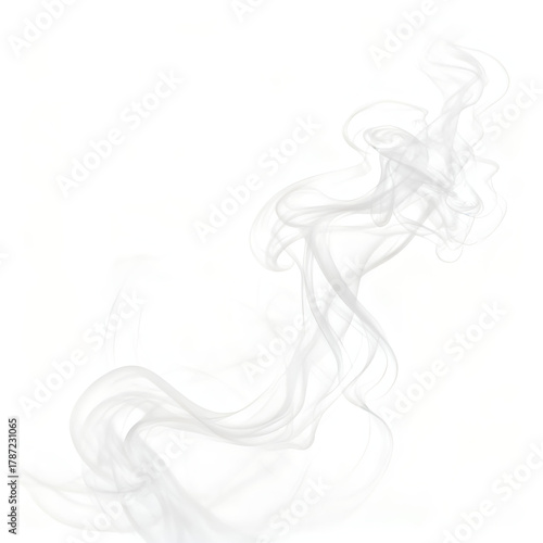 Abstract White Background: Wisps of White Smoke, Minimal Copy Space
