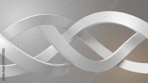 Wallpaper Mural Abstract White Forms Intertwined Against Gradual Background in Motion for Visual Stimulation Torontodigital.ca