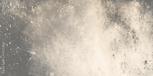 A dramatic black and white distressed surface with heavy scratches, scuffs, and weathered noise.