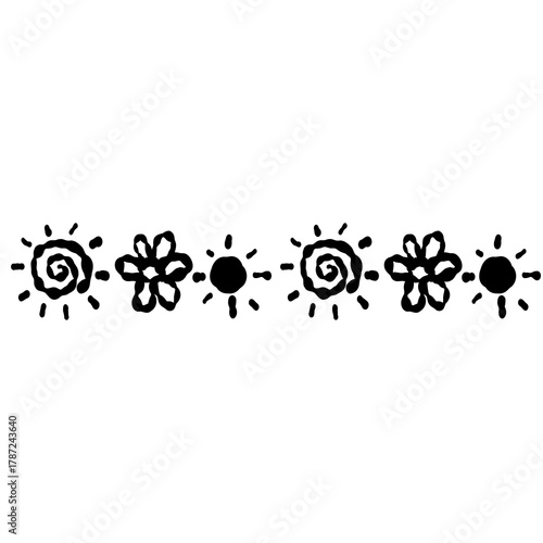 Primitive Tribal Art, Ancient Kokopelli Figure Silhouette, Ethnic, Cave Painting art, illustration of history paint 