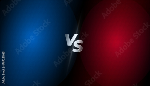blue and red versus vs honeycomb pattern banner for duel combat