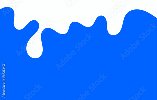 Milk background of Modern poster, dynamic splashes and drops. Vector illustration in a flat style of minimalism