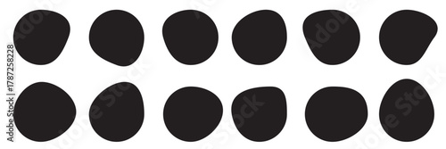 Organic shape liquid blob and irregular form in vibrant color. Abstract vector design. Trendy, modern splashes and fluid figures. Unique geometric style. Summer, autumn, interior fashion 