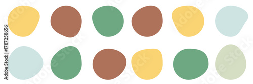 Organic shape liquid blob and irregular form in vibrant color. Abstract vector design. Trendy, modern splashes and fluid figures. Unique geometric style. Summer, autumn, interior fashion 