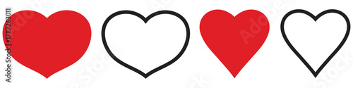 Love icon set. Heart icon vector. Like icon vector.