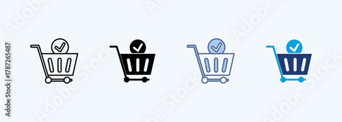 Check Out Icon Set Multiple Style Collection