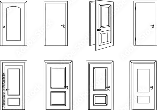 Architectural door designs for interior renovation, house blueprint plans and construction