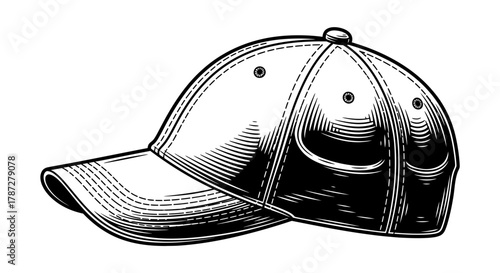 black and white baseball cap