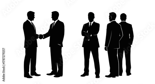 silhouettes of business people