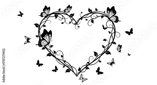 heart, floral, frame, wreath, outline, flower, botanical, love, vintage, romantic, minimalist, tattoo, decor, border, design, drawing, leaves, elegant, art, nature, delicate, illustration, sketch, blo