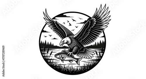 eagle with wings