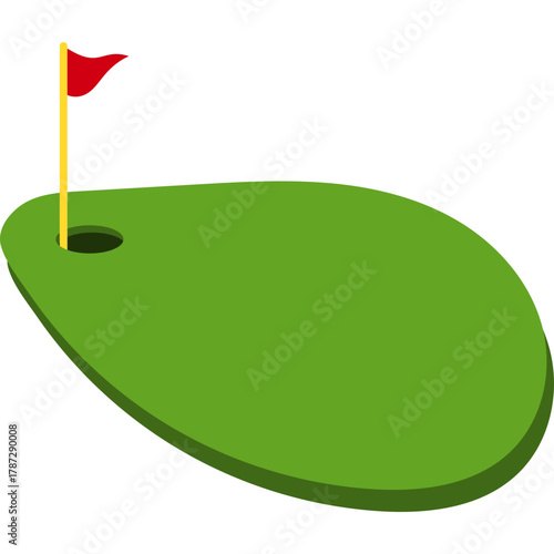 Golf Field Illustration