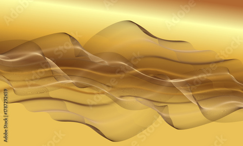 3d render of a desert landscape in the desert , abstract gradient waves background
