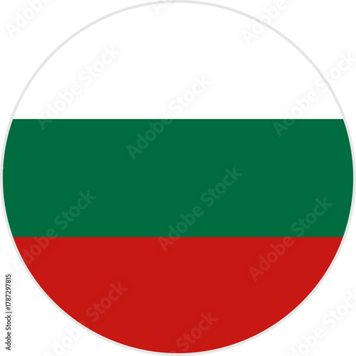Round Flag of Bulgaria Illustration