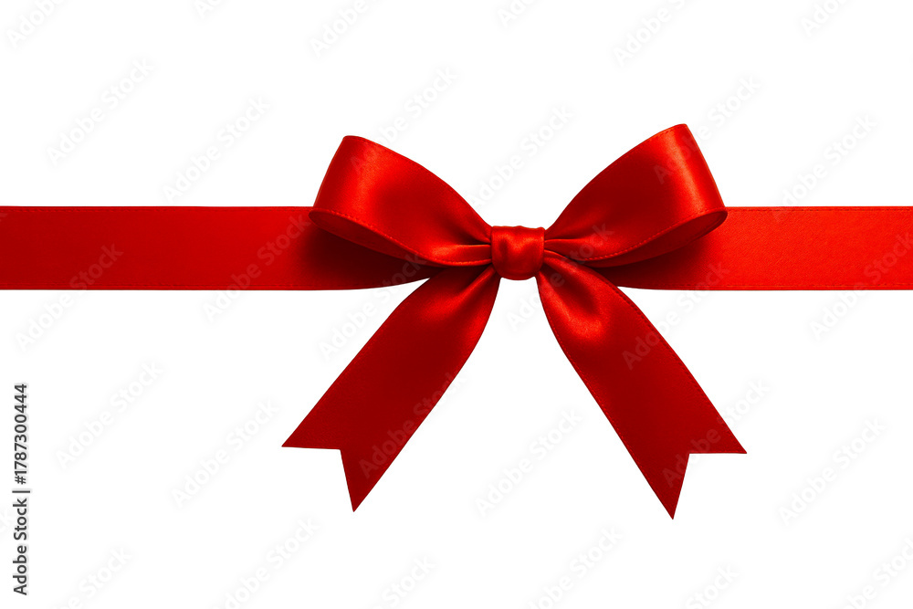 Fototapeta premium Satin Ribbon Bow on White Surface