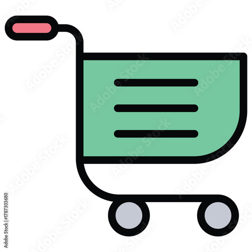 Shopping Cart Trolley Vector Icon Stock Illustration