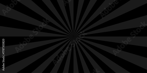 Sunburst beam light vintage shine and graphic summer explosion pattern. black and gray bright sunrise isolated glow striped texture background.	
