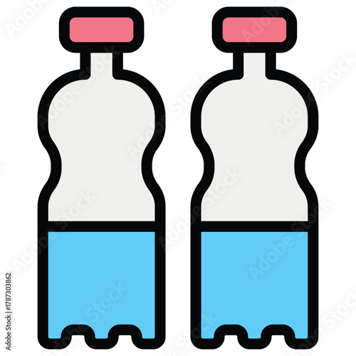 Water Bottle Vector Icon Stock Illustration