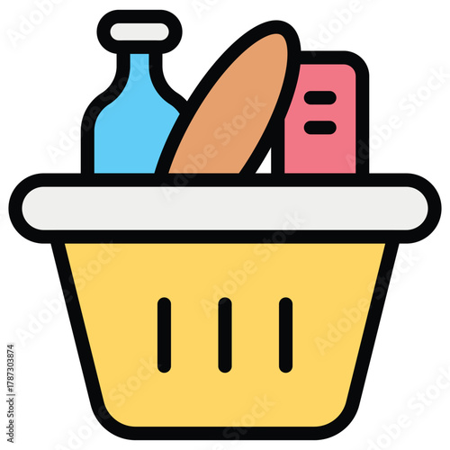 Basket Vector Icon Stock Illustration