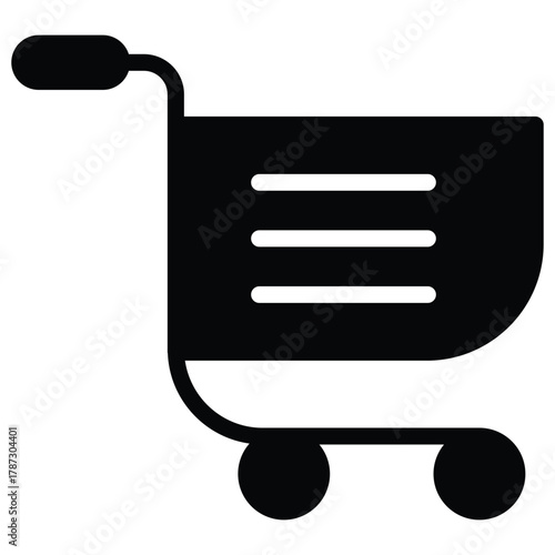 Shopping Cart Trolley Vector Icon Stock Illustration