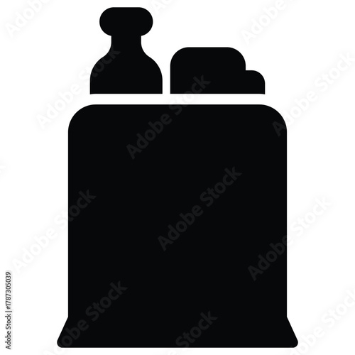 Shopping Bag with Items Vector Icon Stock Illustration